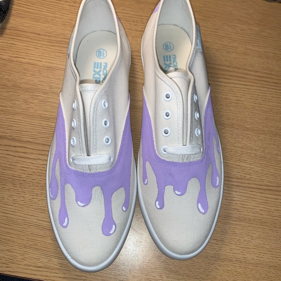 Pacific Express Custom Purple Drip Sneakers - Picture 2 of 4